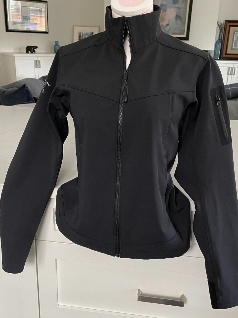 Arc'teryx Epsilon Hi Nk Full Zip Nylon Blend Active Performance Jacket Black S